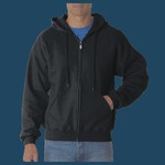 DryBlend® Adult Full-Zip Hooded Sweatshirt 12600 LEDD