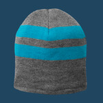 Fleece Lined Striped Beanie Cap