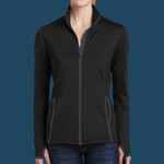 Ladies Sport Wick ® Stretch Contrast Full Zip Jacket