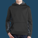 Youth Sport Wick ® CamoHex Fleece Colorblock Hooded Pullover