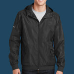 Embossed Hooded Wind Jacket
