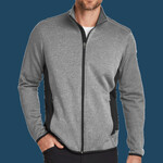 Full Zip Heather Stretch Fleece Jacket