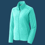 Ladies Heather Microfleece Full Zip Jacket