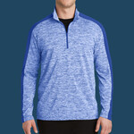 PosiCharge ® Electric Heather Colorblock 1/4 Zip Pullover