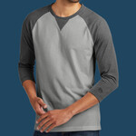 ® Sueded Cotton Blend 3/4 Sleeve Baseball Raglan Tee