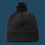 Solid Pom Pom Beanie