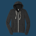 Unisex Triblend Sponge Fleece Full Zip Hoodie