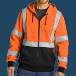 A107 Class 3 Heavy Duty Fleece Full Zip Hoodie