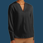 Women's Open Neck Satin Blouse