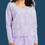 Ladies Beach Wash ® Cloud Tie Dye V Neck Sweatshirt