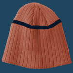 Rib Knit Beanie with Stripe