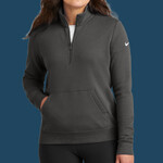 Ladies Club Fleece Sleeve Swoosh 1/2 Zip