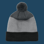Cozy Striped Pom Beanie