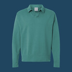 Unisex Garment-Dyed Polo Collar Sweatshirt