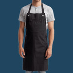 Barley Contrast Stitch Recycled Bib Apron
