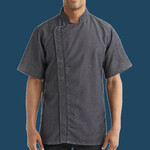 Unisex Zip-Close Short Sleeve Chef's Coat