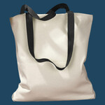 Canvas Tote with Contrast-Color Handles