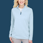 Women's CrownLux Performance® Clubhouse Micro-Stripe Quarter-Zip Pullover