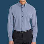 Men's CrownLux Performance® Tonal Mini Check Woven Dress Shirt