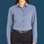 Women's CrownLux Performance® Tonal Mini Check Woven Dress Shirt
