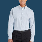 Men's CrownLux Performance® Micro Windowpane Woven Dress Shirt