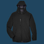 Men's Glacier Insulated Three-Layer Fleece Soft Shell Hood Jacket with Detachable Hood