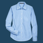 Women's Crown Collection® Banker Stripe Woven Dress Shirt
