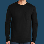 Ultra Cotton ® 100% US Cotton Long Sleeve T Shirt with Pocket