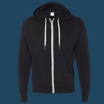Unisex Heathered French Terry Full-Zip Hooded Sweatshirt