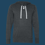 Unisex Jersey Sport Lace Hooded Pullover
