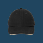 Sandwich Bill Cap with Striped Closure