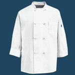 Eight Knot Button Chef Coat with Thermometer Pocket
