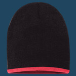 8" Bottom-Striped Beanie