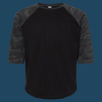 Youth Baseball Fine Jersey Three-Quarter Sleeve Tee