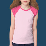 4277 Youth Baby Rib Cap Sleeve Raglan