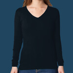 4376 Baby Rib L/S V-Neck