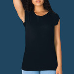 6377 Sheer Jersey Cap Sleeve Raglan T-Shirt