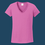 Women's Heavy Cotton 100% Cotton V Neck T Shirt