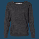 Women’s Glitter French Terry Wide Neck Sweatshirt