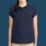 Girls Silk Touch Peter Pan Collar Polo