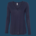 Women's Flowy Long Sleeve V-Neck Tee