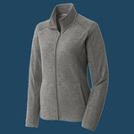 Women's Heather Microfleece Full Zip Jacket
