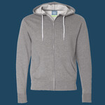 Unisex Lightweight Full-Zip Hooded Sweatshirt