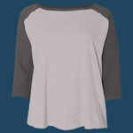 Women's Curvy Collection Baseball Three-Quarter Sleeve Tee