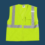 Unisex Clear ID Vest with Zipper Closure