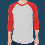 Unisex 50/50 Raglan Three-Quarter Sleeve Tee