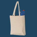 11L Canvas Tote with Contrast-Color Handles