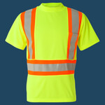 Unisex Class 2 Flat Stitch Self-Fabric Panels T-Shirt