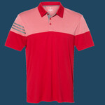 Men's Heathered 3-Stripes Colorblocked Polo