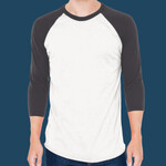 Unisex USA-Made 50/50 Poly/Cotton Raglan Three-Quarter Sleeve Tee